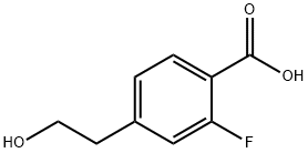 2-Fluoro-4-(2-hydroxy-ethyl)-benzoic acid Structural