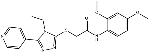 N-(2,4-dimethoxyphenyl)-2-{[4-ethyl-5-(4-pyridinyl)-4H-1,2,4-triazol-3-yl]sulfanyl}acetamide