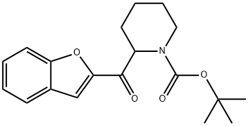 RAC-TERT-BUTYL 2-(1-BENZOFURAN-2-YLCARBONYL)PIPERIDINE-1-CARBOXYLATE Structural