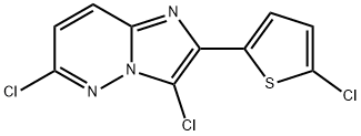 Imidazo[1,2-b]pyridazine, 3,6-dichloro-2-(5-chloro-2-thienyl)- Structural