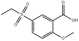 2-Methoxy-5-(ethylsulfonyl)benzoic acid Structural