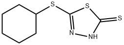 5-Cyclohexylsulfanyl-[1,3,4]thiadiazole-2-thiol Structural