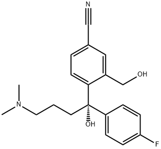 (-)-4-[4-(Dimethylamino)-1-(4-fluorophenyl)-1-hydroxybutyl]-3-(hydroxymethyl)benzonitrile Structural