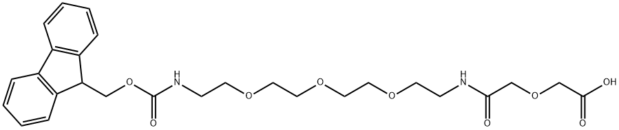 17-(Fmoc-amino)-5-oxo-6-aza-3,9,12,15-tetraoxaheptadecanoic Acid Structural