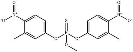 O-Methyl O,O-bis(3-methyl-4-nitrophenyl) phosphorothioate Structural