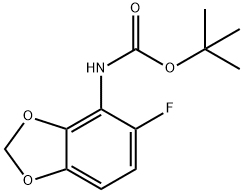 TERT-BUTYL (5-FLUORO-1,3-BENZODIOXOL-4-YL)CARBAMATE Structural