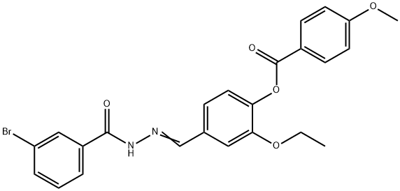 4-[2-(3-bromobenzoyl)carbohydrazonoyl]-2-ethoxyphenyl 4-methoxybenzoate