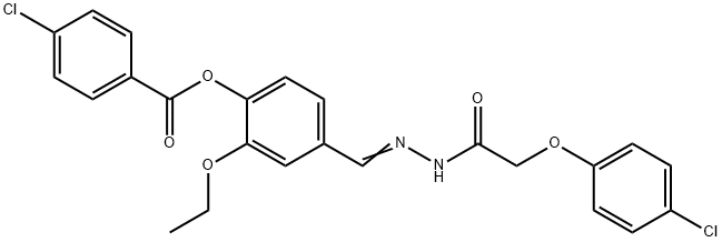 4-{2-[(4-chlorophenoxy)acetyl]carbohydrazonoyl}-2-ethoxyphenyl 4-chlorobenzoate Structural