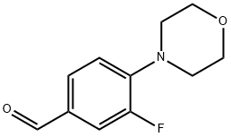 3-FLUORO-4-(N-MORPHOLINO)-BENZALDEHYDE Structural