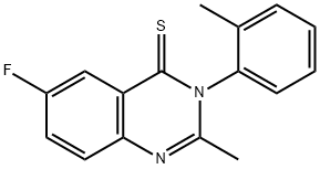 4(3H)-Quinazolinethione, 6-fluoro-2-methyl-3-(2-methylphenyl)- Structural