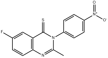 4(3H)-Quinazolinethione, 6-fluoro-2-methyl-3-(4-nitrophenyl)-