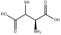 L-Aspartic acid, 3-mercapto- (9CI) Structural