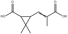 3-CARBOXY-ALPHA-2,2-TRIMETHYL-CYCLOPROPANEACRYLIC ACID Structural