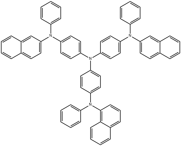 Tris(4-((1-naphthyl)phenylamino)phenyl)amine Structural