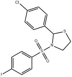 Thiazolidine, 2-(4-chlorophenyl)-3-[(4-iodophenyl)sulfonyl]- (9CI) Structural