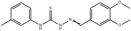 3,4-dimethoxybenzaldehyde N-(3-methylphenyl)thiosemicarbazone Structural