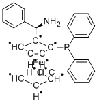 (R)-(-)-ALPHA-[(S)-2-(DIPHENYLPHOSPHINO)FERROCENYL]BENZYLAMINE Structural