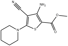 METHYL 3-AMINO-4-CYANO-5-PIPERIDINOTHIOPHENE-2-CARBOXYLATE Structural