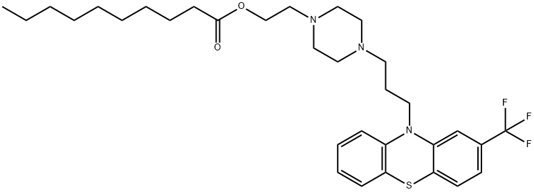 fluphenazine o-decanoate,FLUPHENAZINE DECANOATE,Decanoic acid fluphenazine