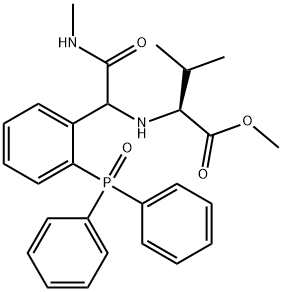 L-Valine, N-[1-[2-(diphenylphosphinyl)phenyl]-2-(methylamino)-2-oxoethyl]-, methyl ester (9CI) Structural