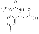 BOC-(S)-3-AMINO-3-(3-FLUORO-PHENYL)-PROPIONIC ACID Structural