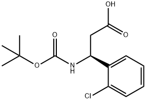 BOC-(S)-3-AMINO-3-(2-CHLORO-PHENYL)-PROPIONIC ACID Structural