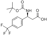 (S)-BOC-4-(TRIFLUOROMETHYL)-BETA-PHE-OH Structural