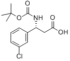 BOC-(R)-3-AMINO-3-(3-CHLORO-PHENYL)-PROPIONIC ACID Structural