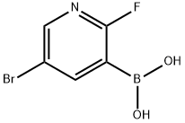 5-Bromo-2-fluoro-3-pyridylboronic acid Structural