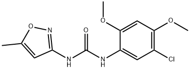 N-(5-CHLORO-2,4-DIMETHOXYPHENYL)-N'-(5-METHYL-3-ISOXAZOLYL)-UREA Structural