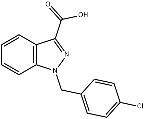 1-p-chlorobenzyl-1H-indazole-3-carboxylic acid Structural