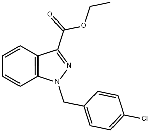 ETHYL 1-(P-CHLOROBENZYL)-INDAZOLYL-3-CARBOXYLATE Structural