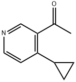 Ethanone, 1-(4-cyclopropyl-3-pyridinyl)- (9CI) Structural