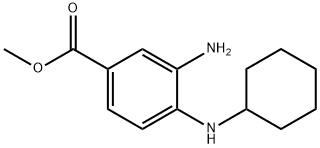 3-AMINO-4-(CYCLOHEXYLAMINO) BENZOIC ACID METHYL ESTER Structural