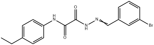 2-[2-(3-bromobenzylidene)hydrazino]-N-(4-ethylphenyl)-2-oxoacetamide Structural