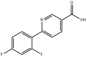 6-(2,4-Difluorophenyl)-nicotinic acid Structural