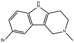 8-bromo-2-methyl-2,3,4,5-tetrahydro-1H-pyrido[4,3-b]indole Structural