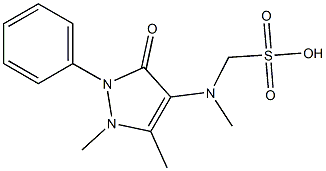 [(2,3-dihydro-1,5-dimethyl-3-oxo-2-phenyl-1H-pyrazol-4-yl)methylamino]methanesulphonic acid        Structural