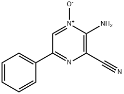 2-AMINO-3-CYANO-5-PHENYLPYRAZIN-1-IUM-1-OLATE Structural