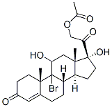 9-Bromo-11,17,21-trihydroxypregn-4-ene-3,20-dione 21-acetate Structural