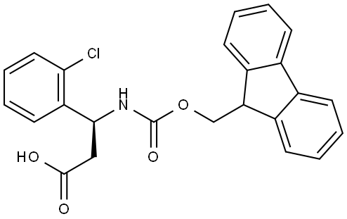FMOC-(S)-3-AMINO-3-(2-CHLORO-PHENYL)-PROPIONIC ACID Structural