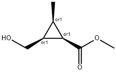Cyclopropanecarboxylic acid, 2-(hydroxymethyl)-3-methyl-, methyl ester, Structural