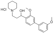 alpha-(3,3'-Dimethoxy-4-biphenylyl)-1-piperidinepropanol hydrochloride Structural