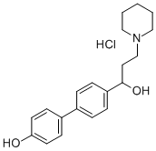 alpha-(4'-Hydroxy-4-biphenylyl)-1-piperidinepropanol hydrochloride