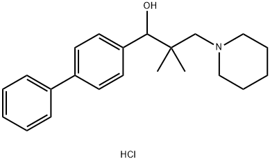 alpha-(4-Biphenylyl)-beta,beta-dimethyl-1-piperidinepropanol hydrochloride Structural