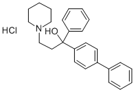 alpha-(4-Biphenylyl)-alpha-phenyl-1-piperidinepropanol hydrochloride Structural