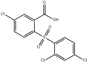 5-Chloro-2-[(2,4-dichlorophenyl)sulfonyl]benzoic acid Structural