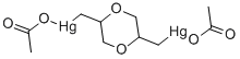 3,6(2,5)-BIS(ACETATEMERCURIMETHYL)-1,4-DIOXANE