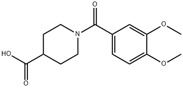 1-(3,4-DIMETHOXY-BENZOYL)-PIPERIDINE-4-CARBOXYLIC ACID Structural