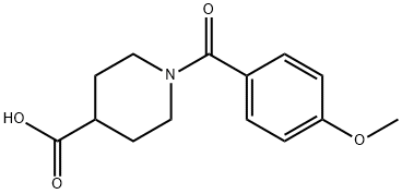 1-(4-METHOXY-BENZOYL)-PIPERIDINE-4-CARBOXYLIC ACID Structural